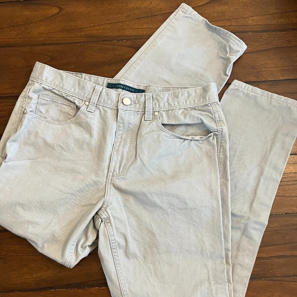 Men's Perry Ellis gray khakis